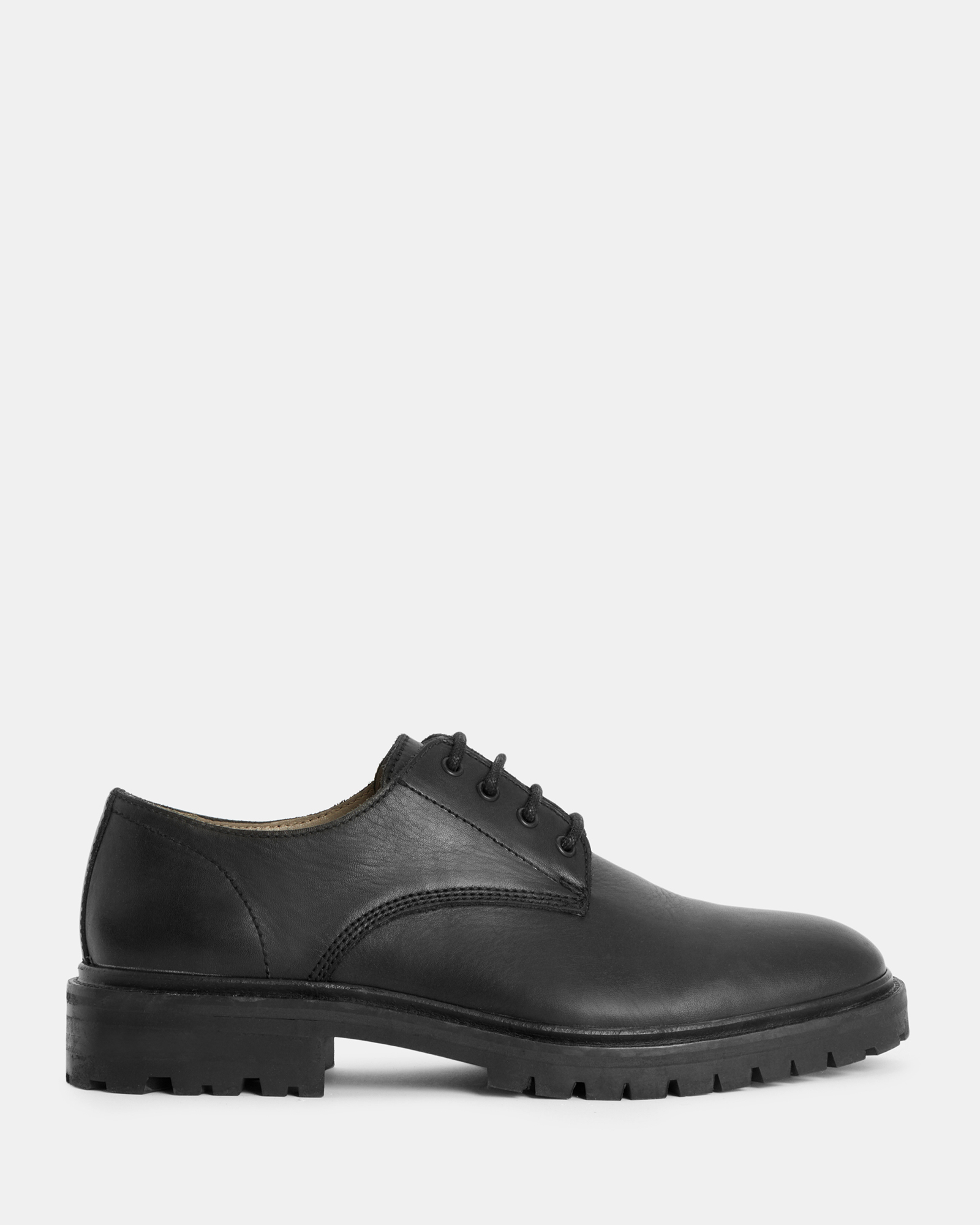 Jarred Cleated Sole Formal Leather Shoes Black | ALLSAINTS