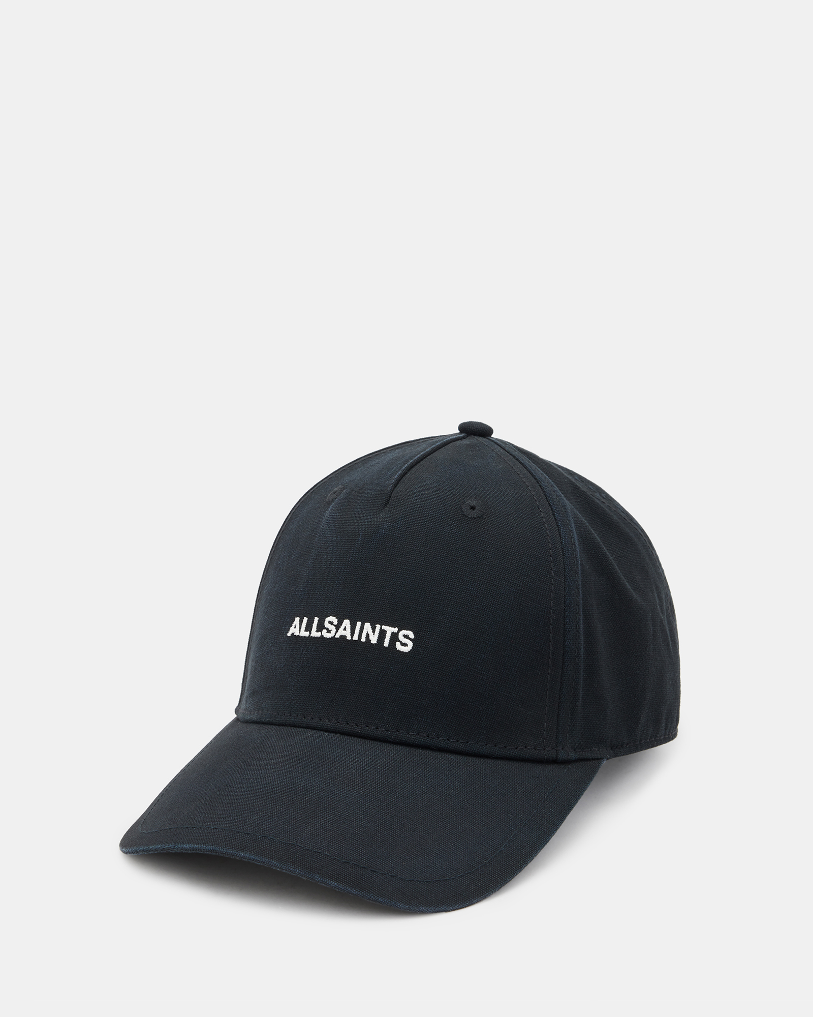 AllSaints Tierra Embroidered Logo Baseball Cap,, WASHED BLACK/WHITE