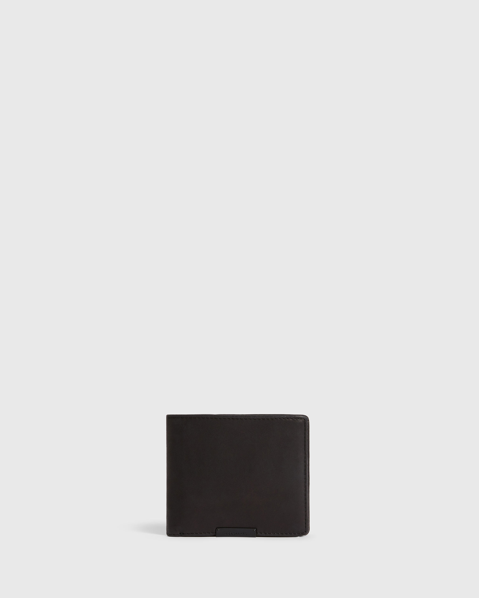 AllSaints Men's Leather Blyth Wallet, Black