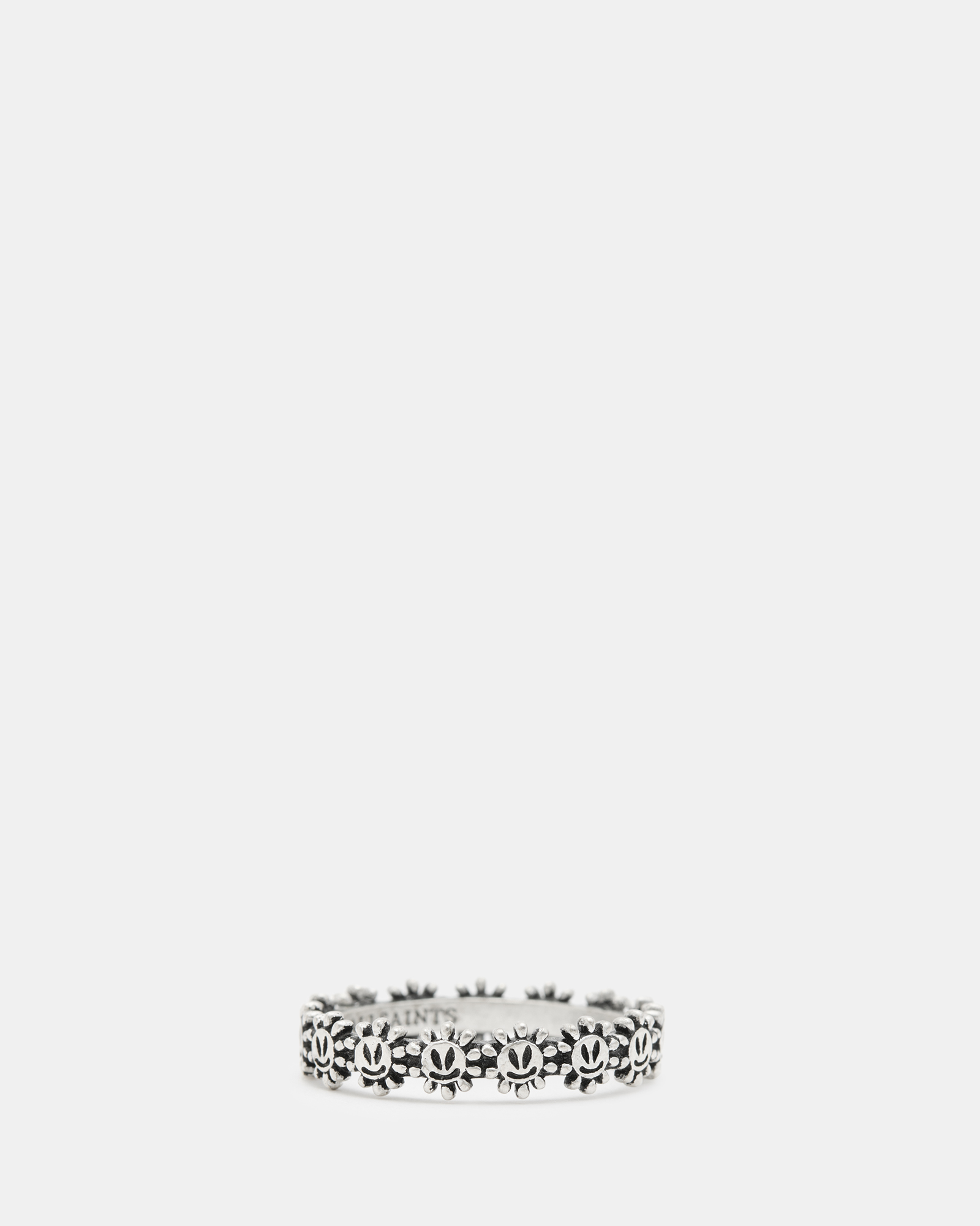 AllSaints Daisical Sterling Silver Band Ring,, WARM SILVER