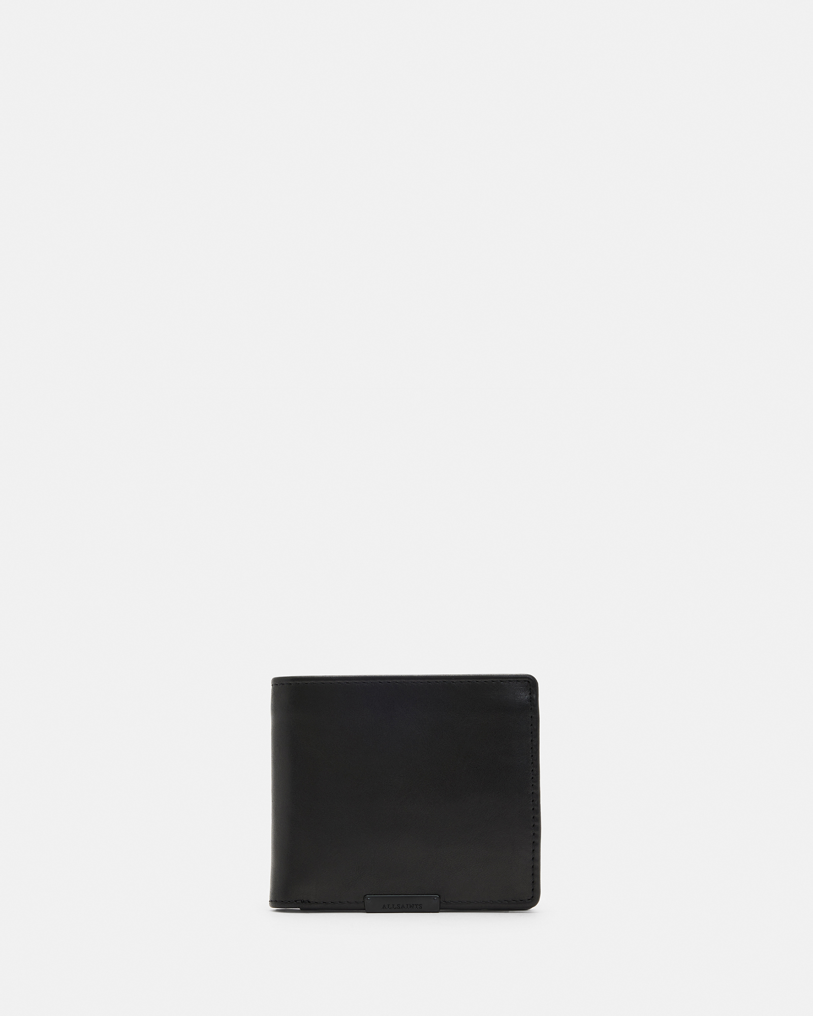 AllSaints Blyth Bi-Fold Leather Wallet,, Black, Size: One Size