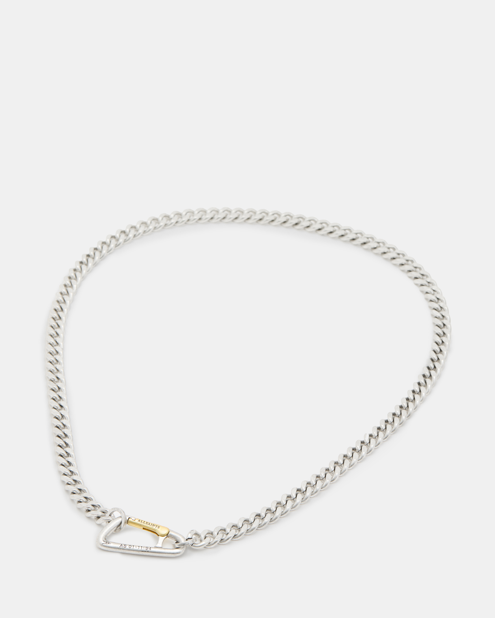 AllSaints Carabiner Two Tone Necklace