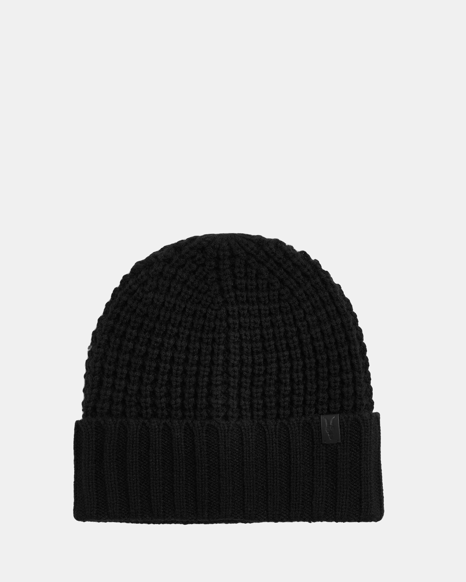 AllSaints Men's Knitted Nevada Beanie, Black, Size: One Size