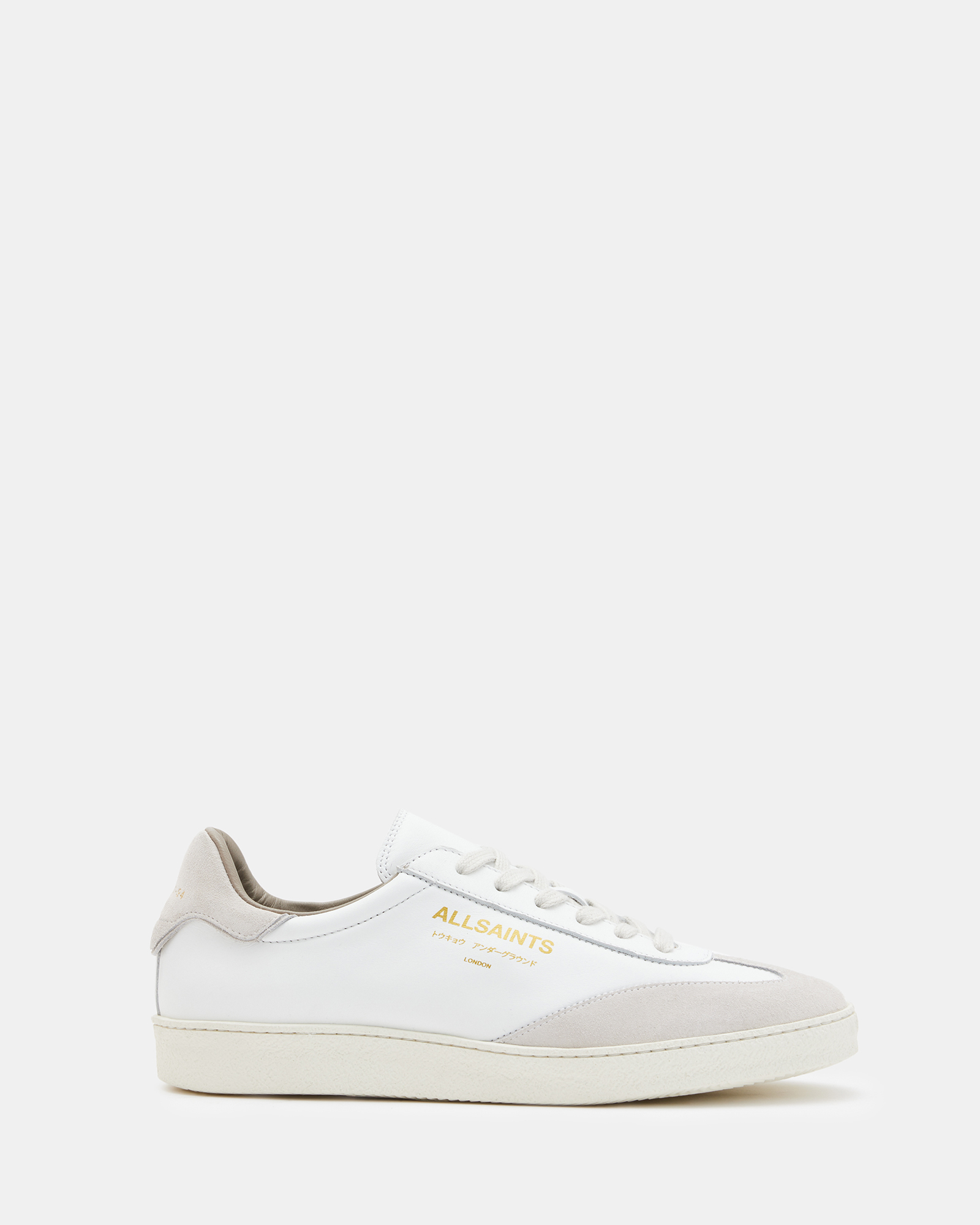 AllSaints Thelma Leather Low Top Trainers,, White