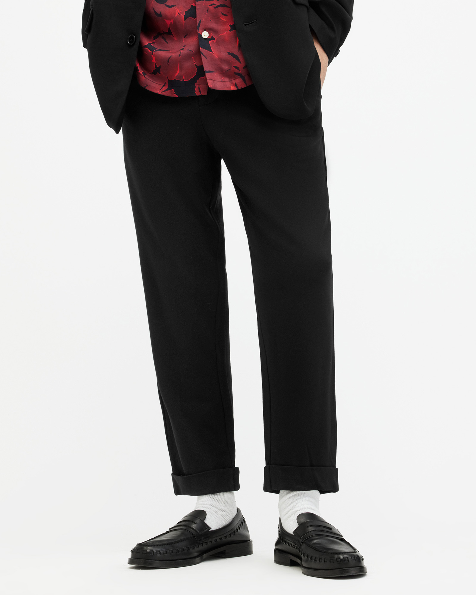 AllSaints Helm Slim Fit Cropped Tapered Pants