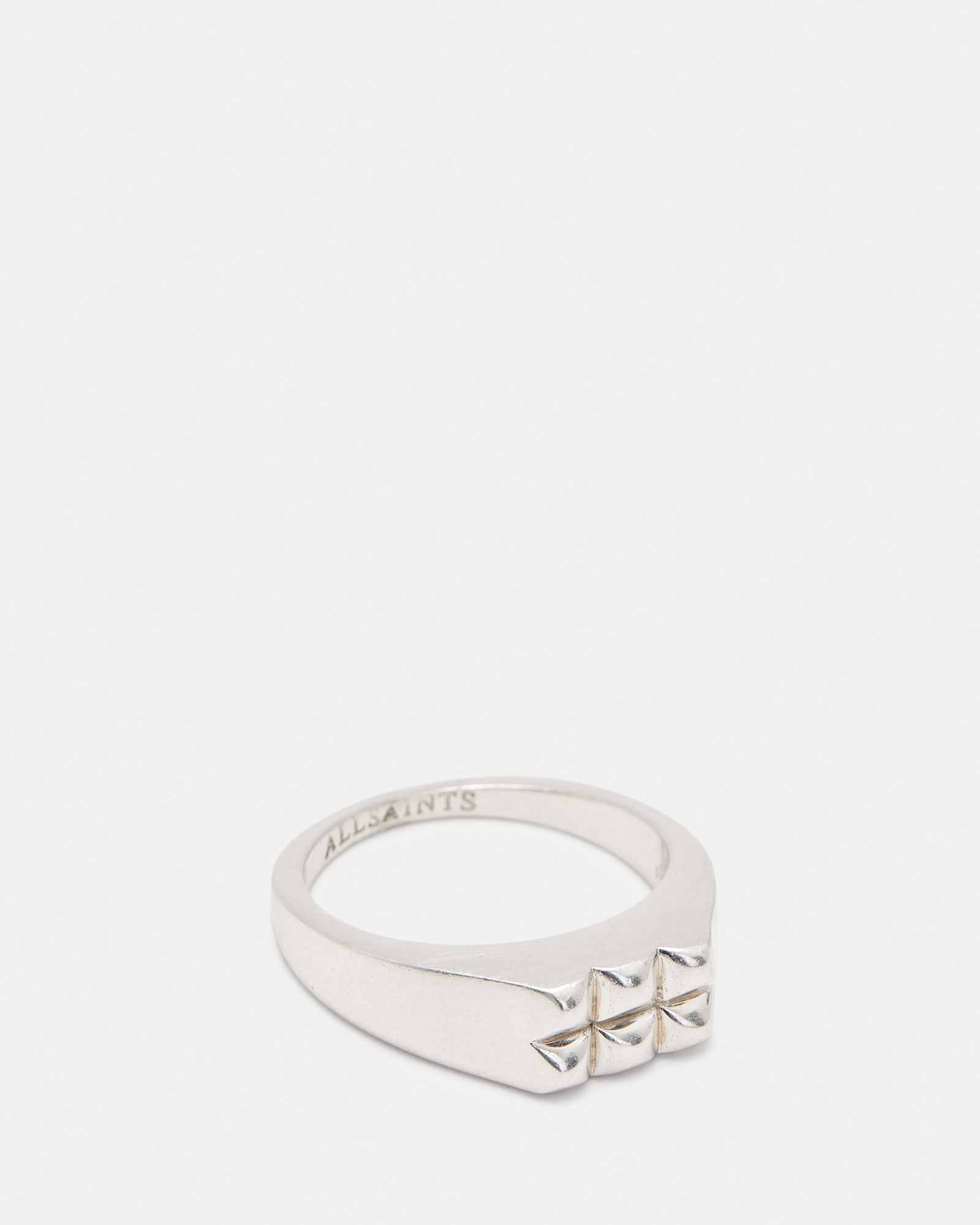AllSaints Miri Sterling Silver Double Studded Ring