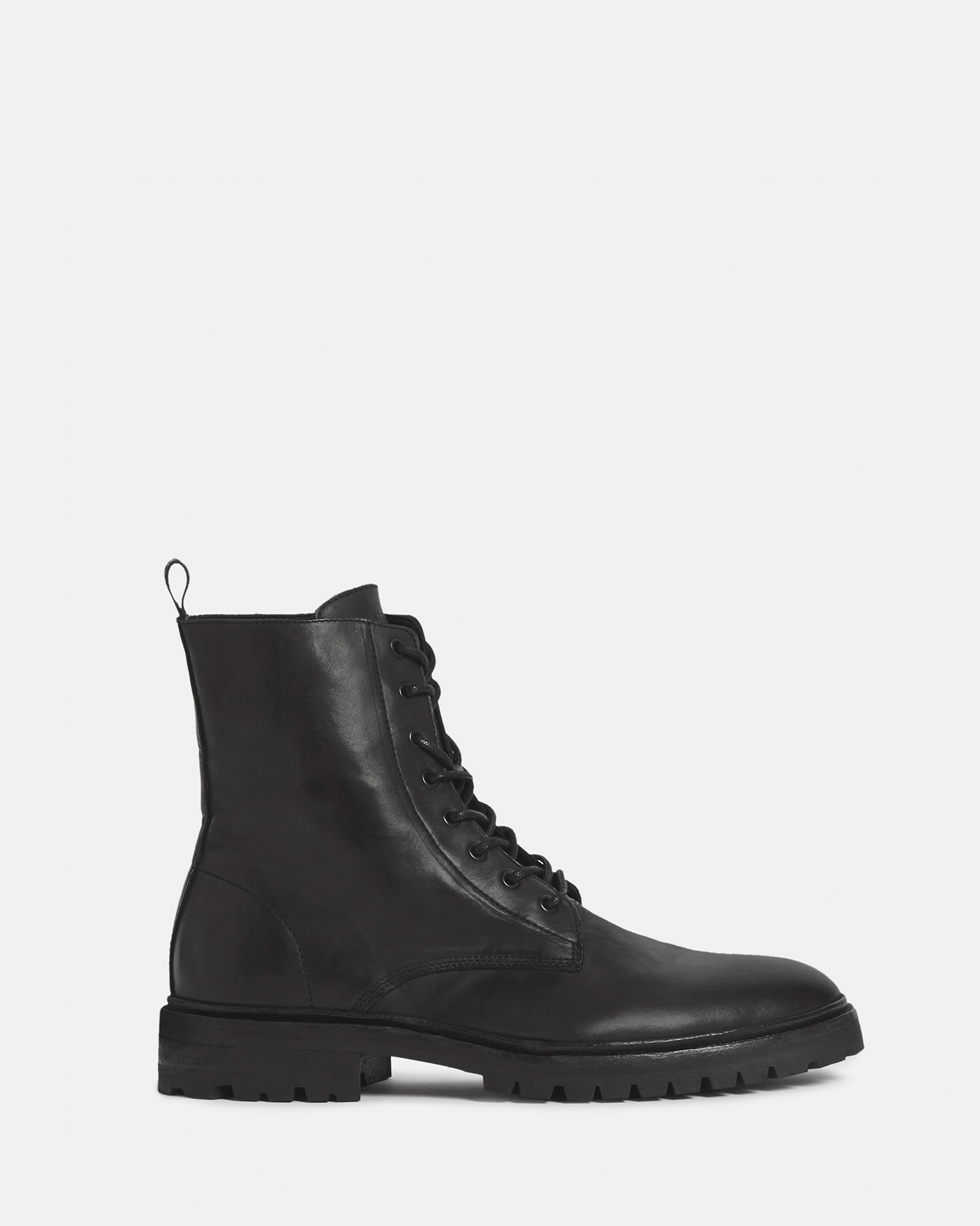 Tobias Leather Boots Black | ALLSAINTS