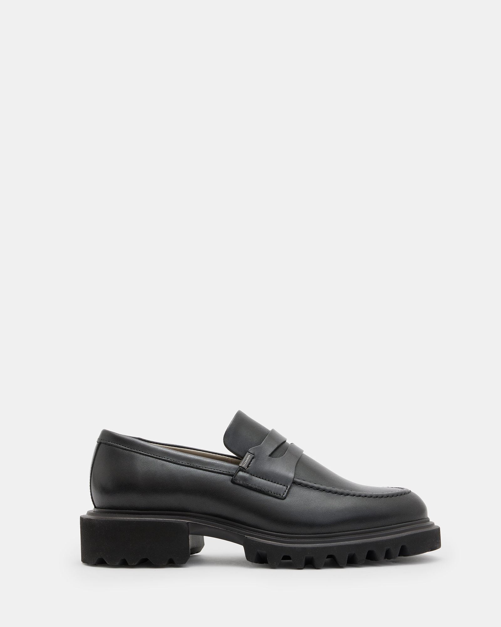 AllSaints Lola Leather Loafers,, Black