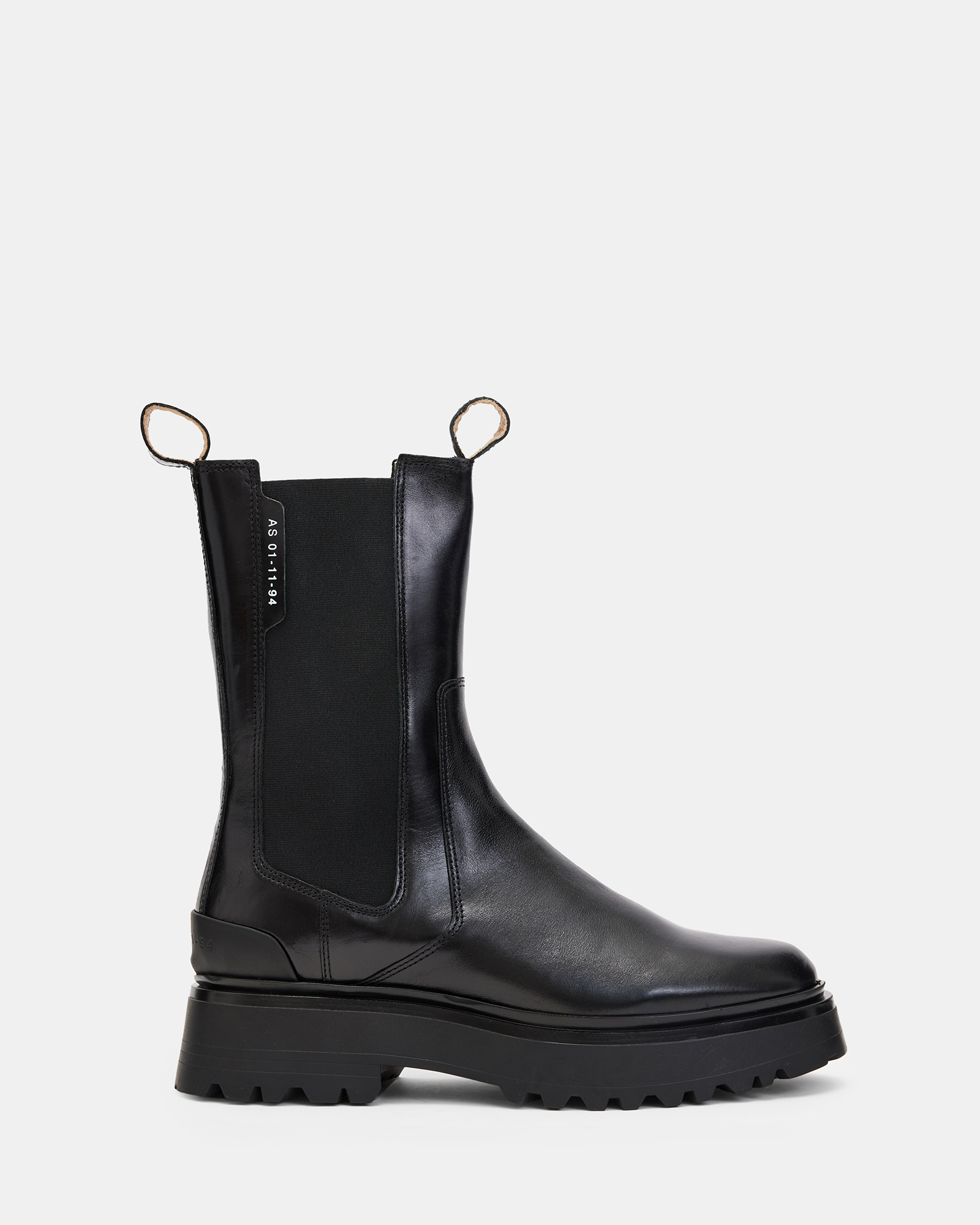 AllSaints Amber Leather Boots,, Black