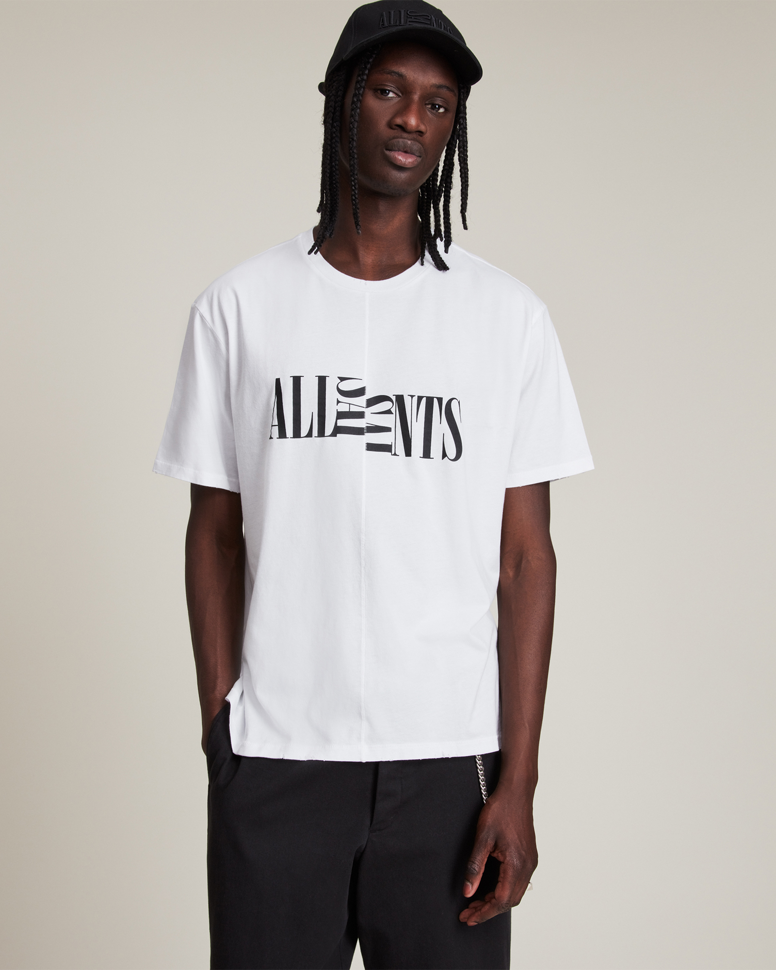 Nico Crew T-Shirt Optic White | ALLSAINTS