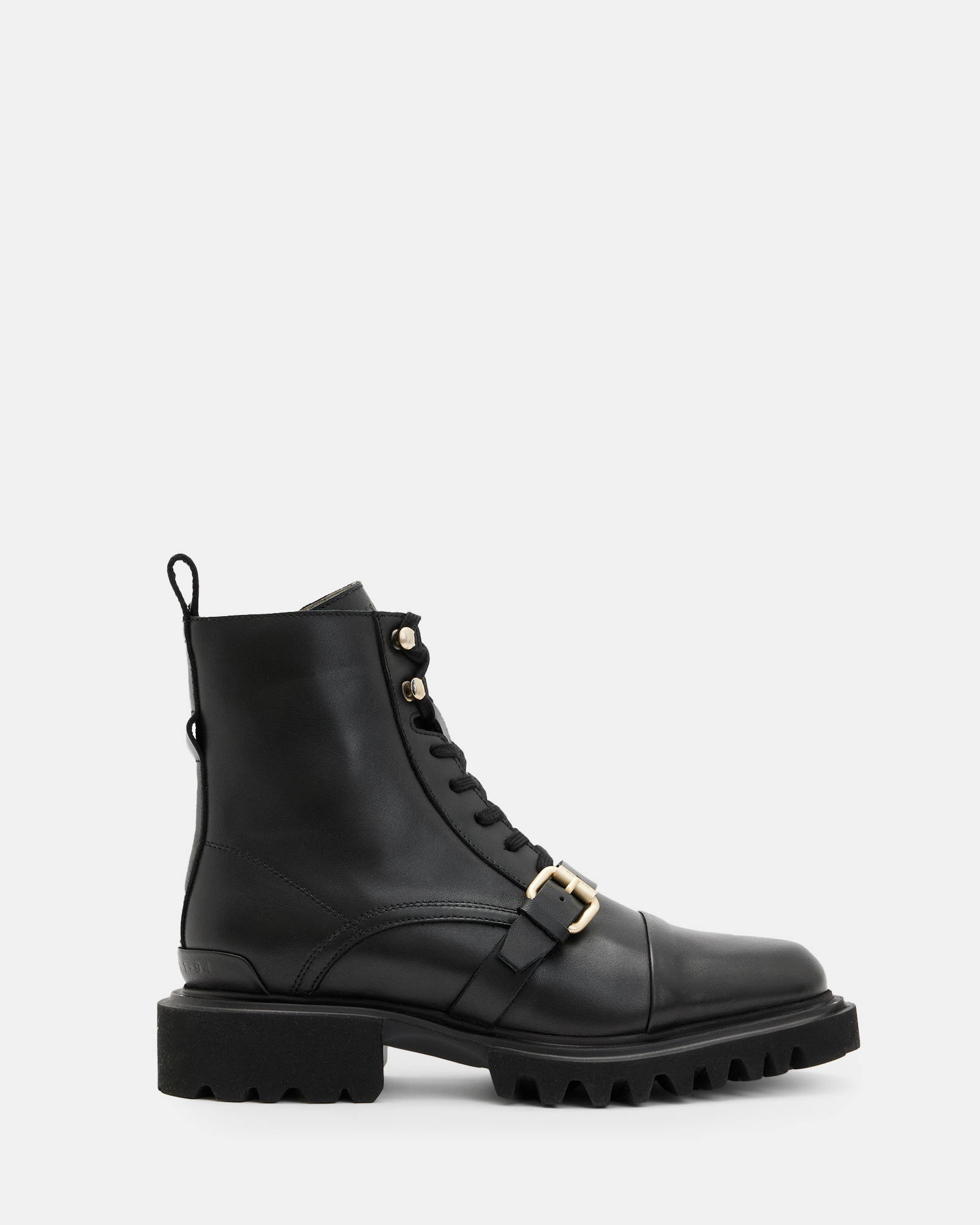 Tori Leather Boots BLACK/WARM BRASS | ALLSAINTS US