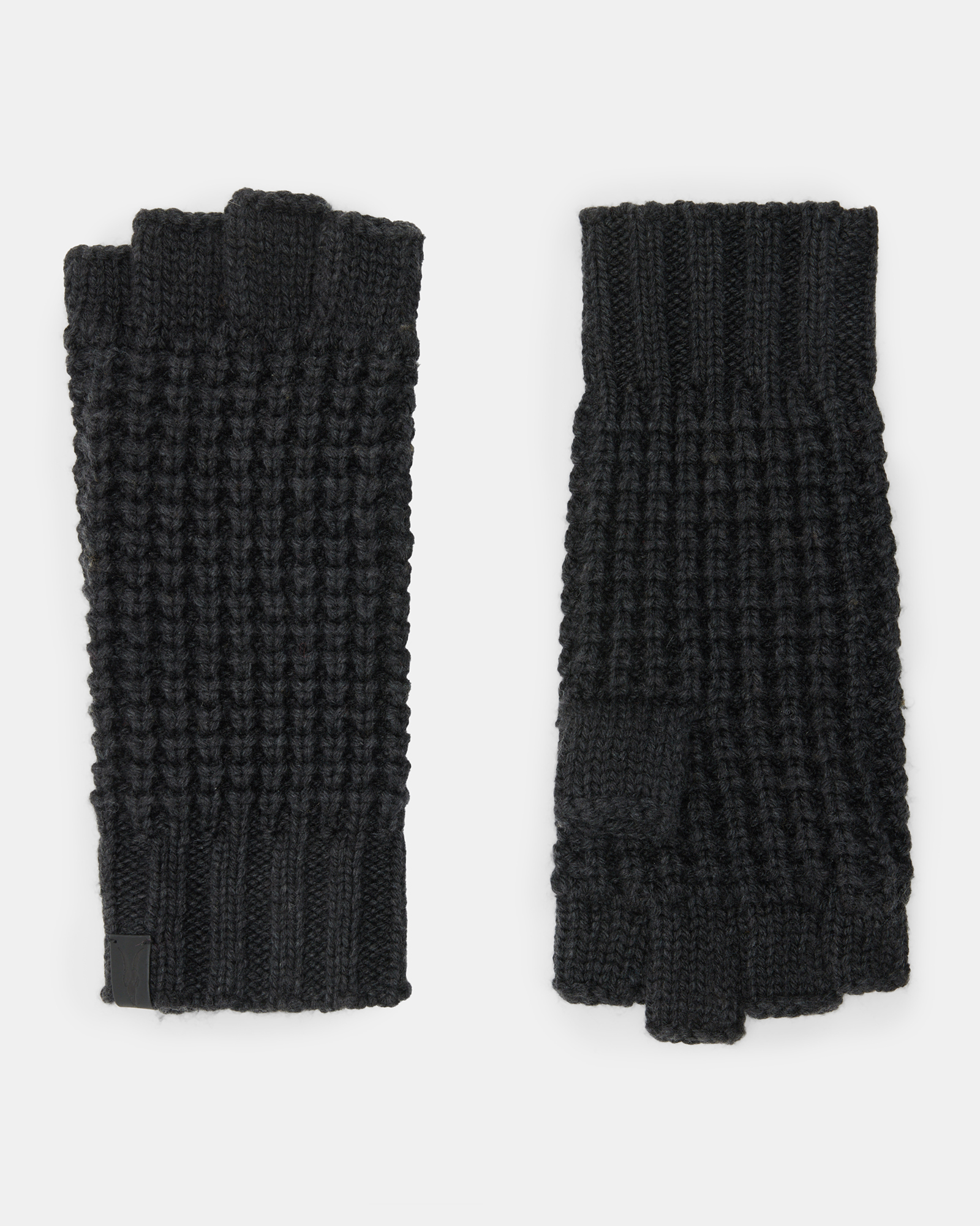 Nevada Fingerless Wool Blend Gloves CINDER BLACK MARL | ALLSAINTS US