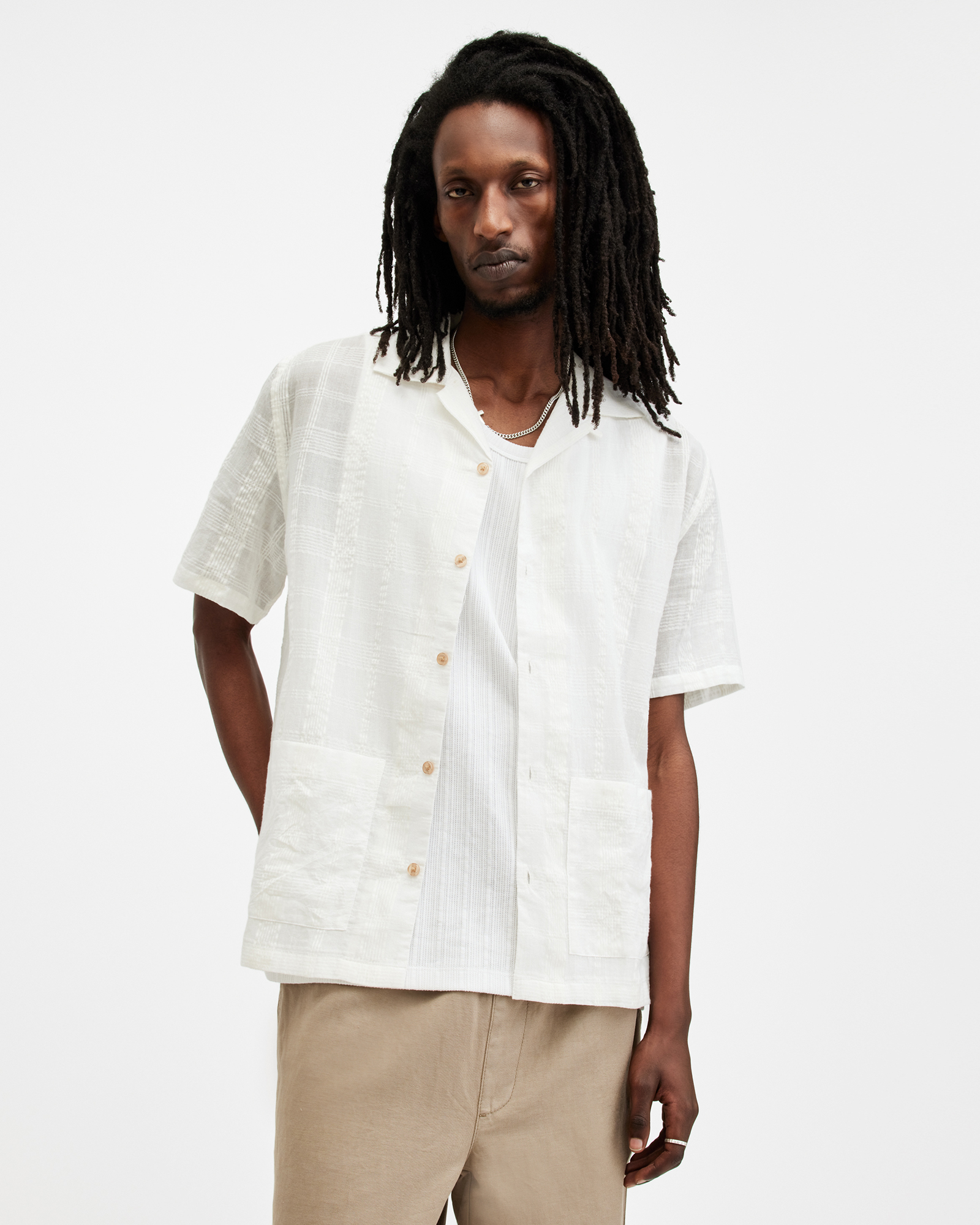 AllSaints Indio Checked Relaxed Fit Shirt