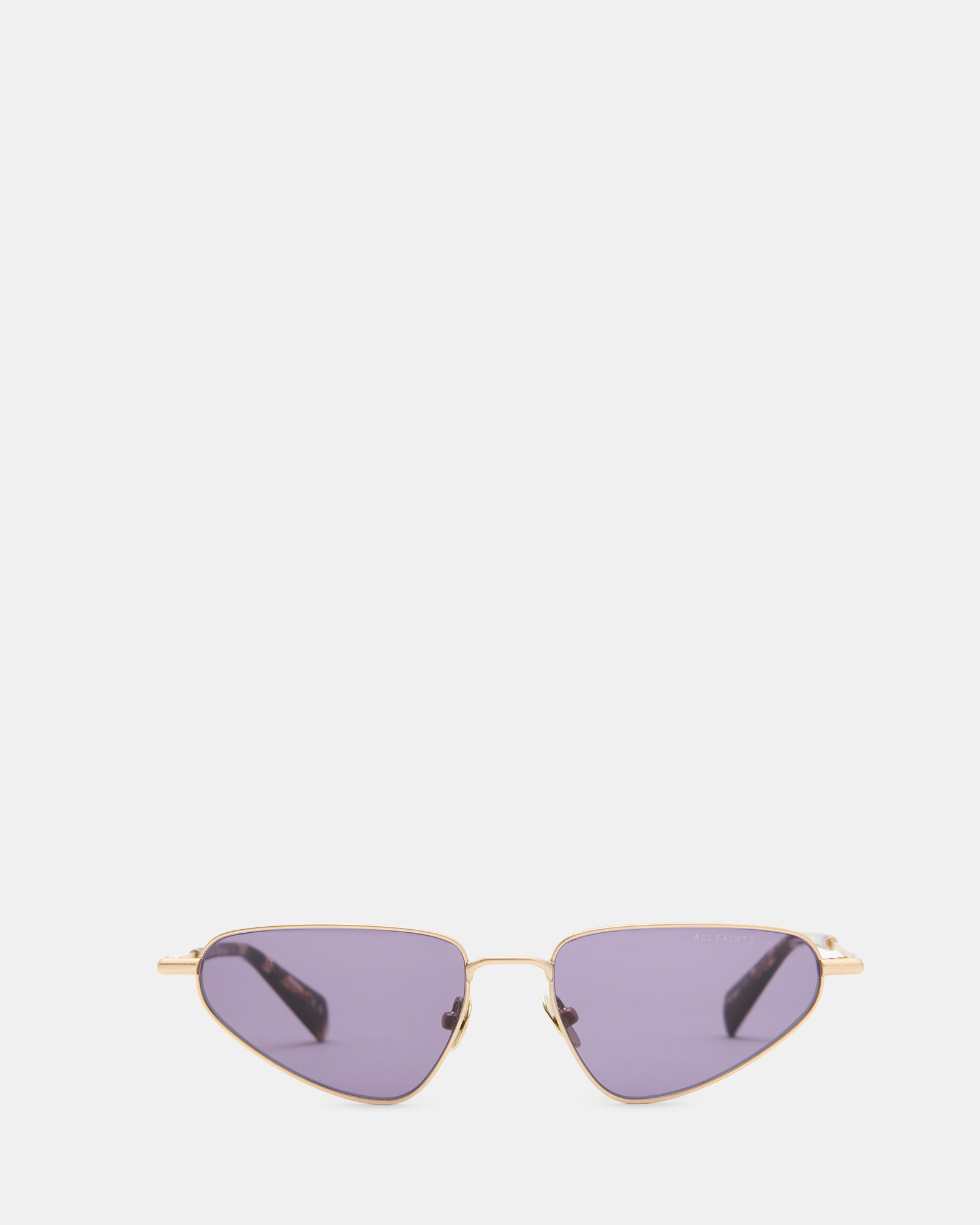 Shop Allsaints Trinity Cat Eye Sunglasses In Gold/tort