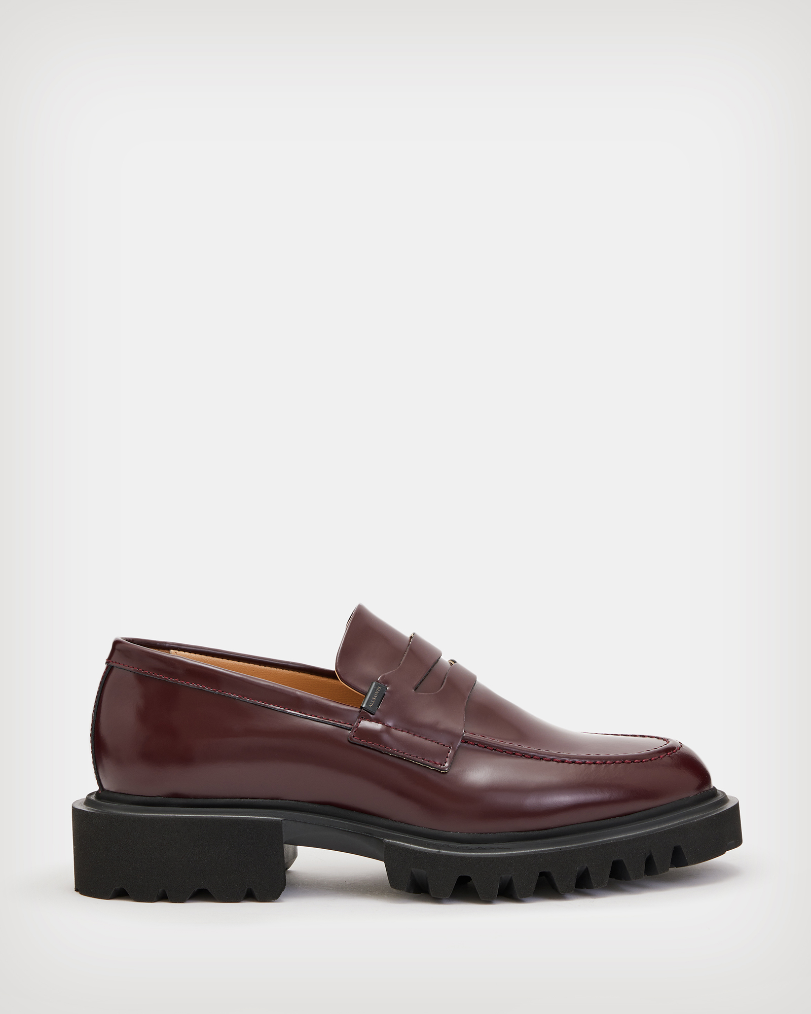 Lola Leather Loafers BORDEAUX RED | ALLSAINTS US