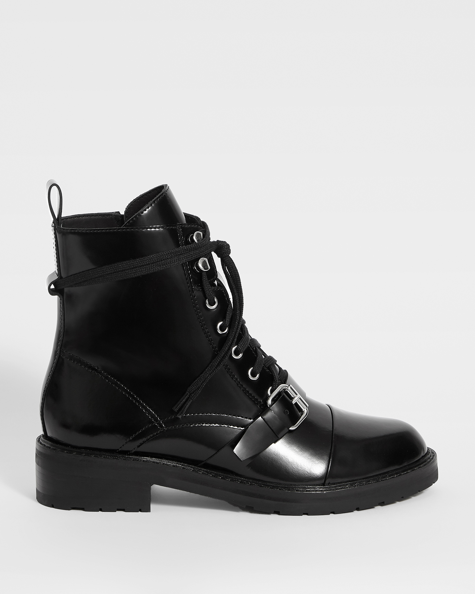 Donita Leather Ankle Boots Black | ALLSAINTS US