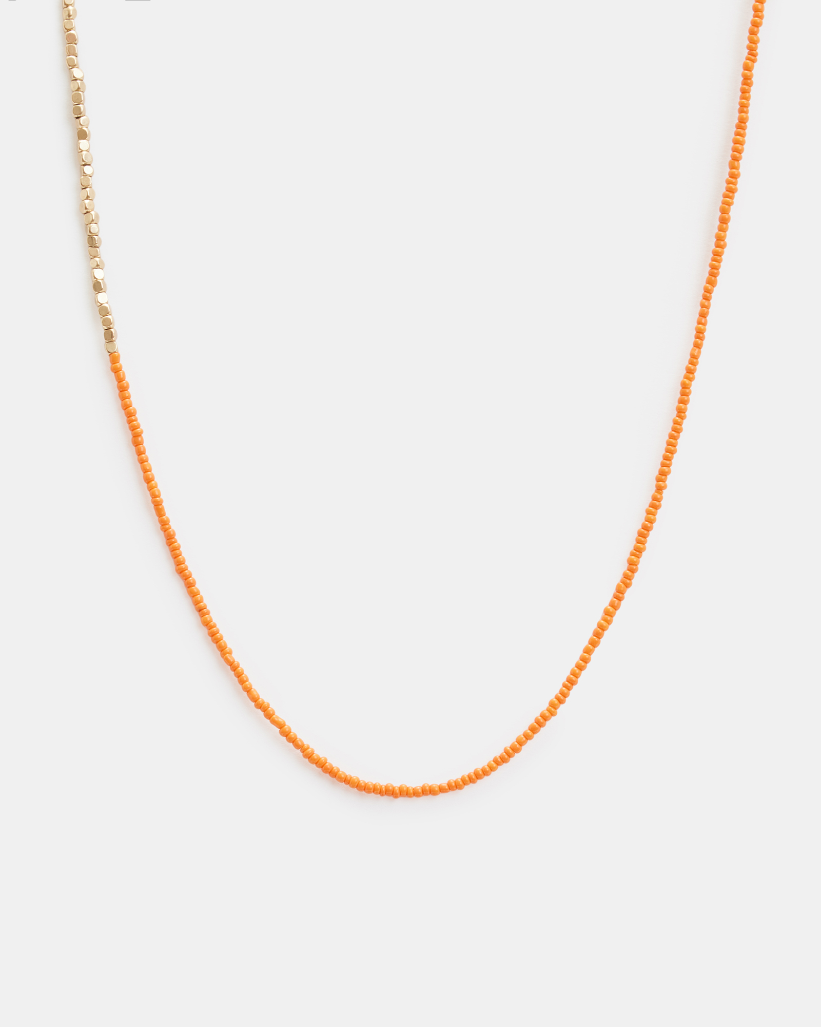 Allsaints Bora Beaded Necklace In Orange