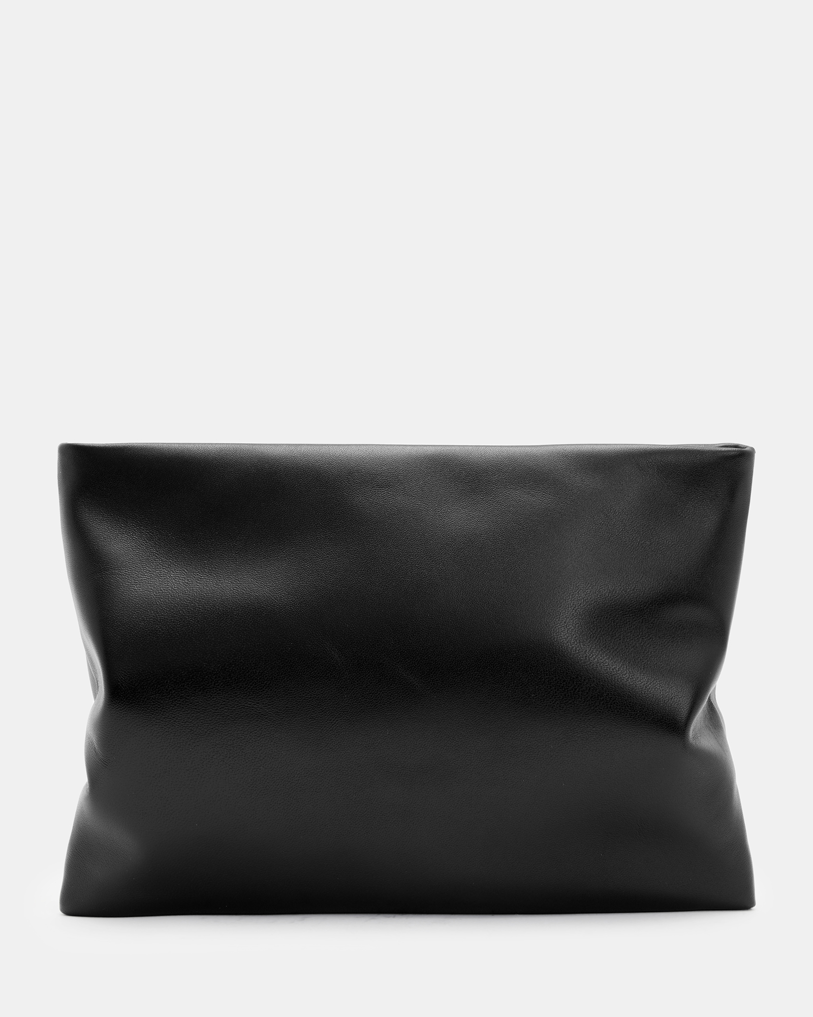 Bettina Leather Clutch Bag Black | ALLSAINTS US