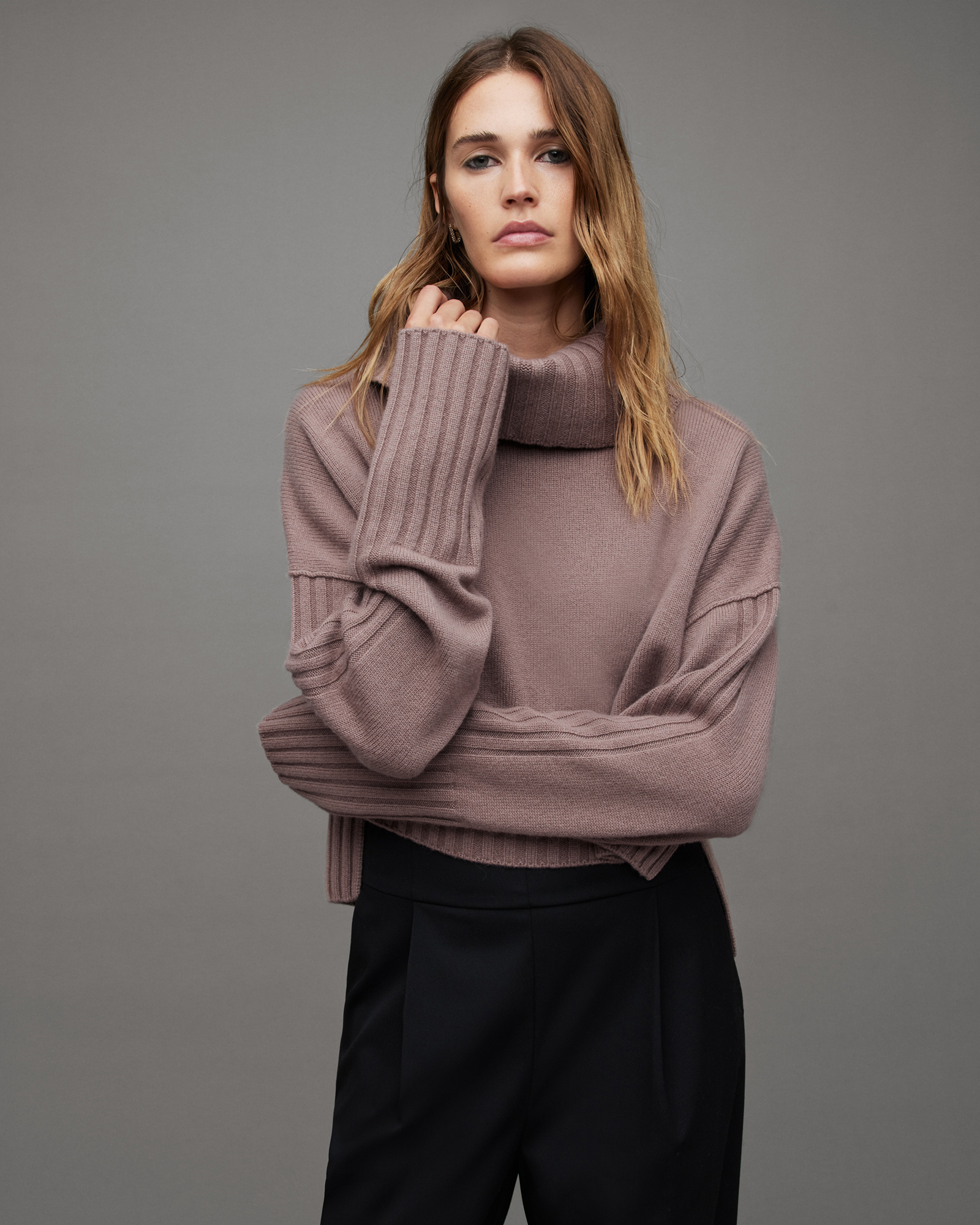 Akira Recycled Cashmere Blend Sweater MINK PINK | ALLSAINTS US
