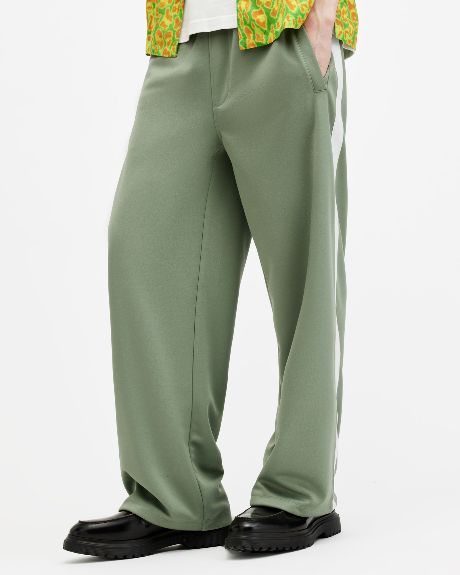 Shop Allsaints Beck Recycled Straight Fit Sweatpants In Shamrock Green