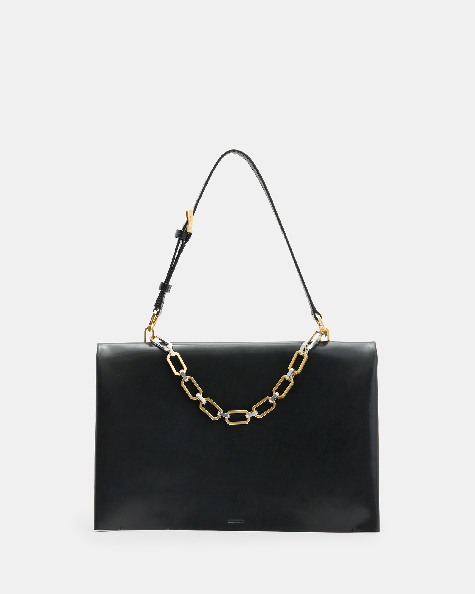Allsaints Luca Chain Leather Bag In Black