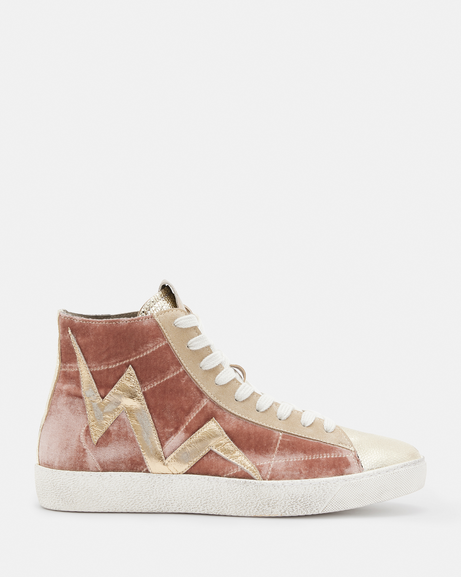 ALLSAINTS ALLSAINTS TUNDY BOLT LEATHER HIGH TOP TRAINERS
