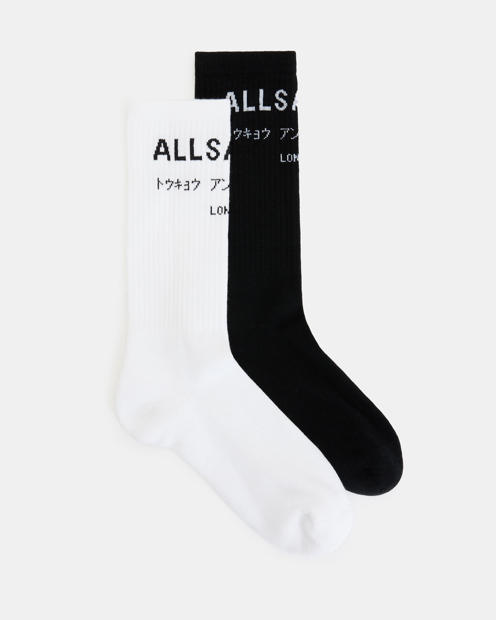 Underground Socks 2 Pack Black/White | ALLSAINTS US
