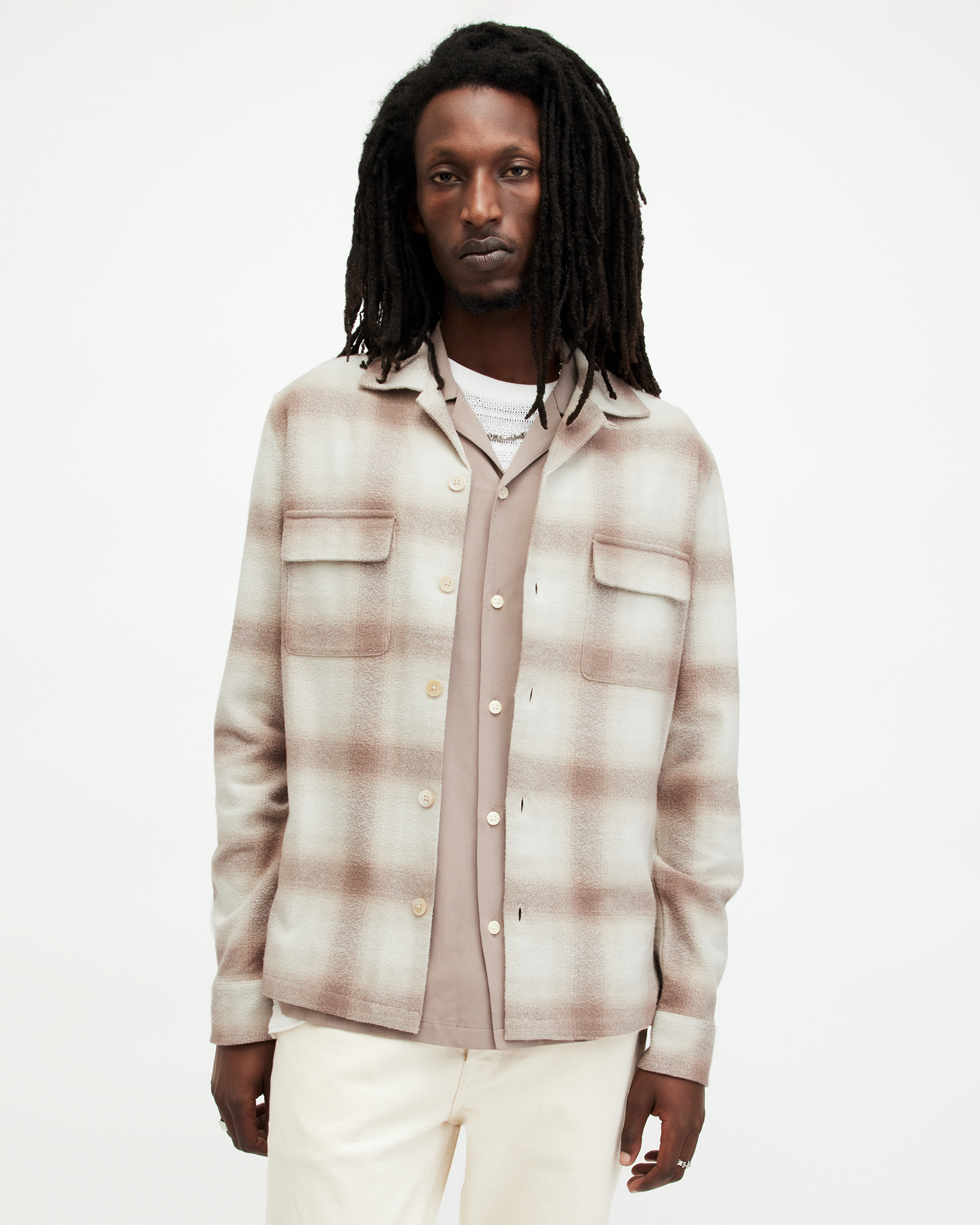 ALLSAINTS ALLSAINTS KNOLL CHECKED RELAXED FIT SHIRT